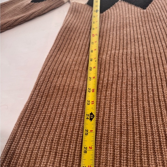 Sandro Paris  Black and Tan Geometric Sweater Size 3 - Picture 6 of 15